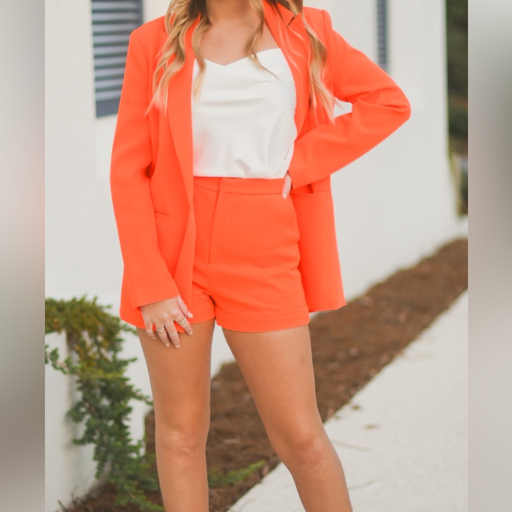 Endless Rose Bright Orange Blazer, size medium, $20